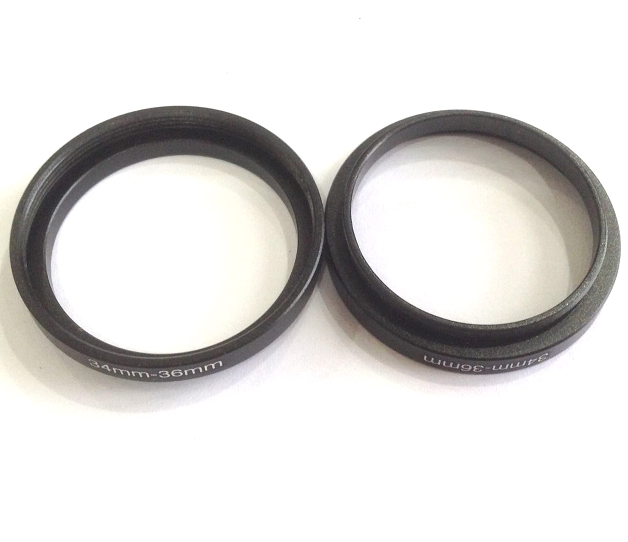 2x Connect 34-36mm Size Digital Camera Lens Step Up Rings Screws Adapter D-SLR Video Connector 34mm To 36mm Filter Circle Diameters Holder 34-36 Focus Photography Parts Accessory