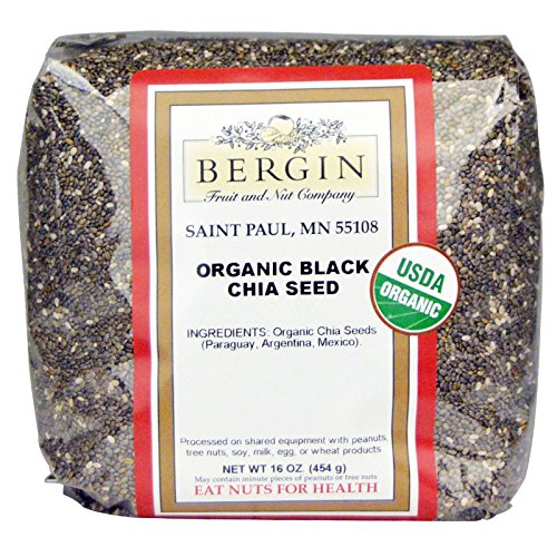 Bergin Fruit and Nut Company, Organic Black Chia Seed, 16 oz (454 g) - 3PC