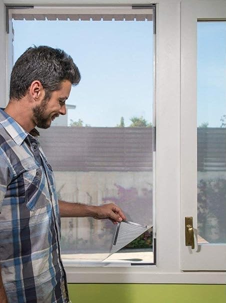 Mobhada Magnetic Mosquito Screen Curtain Net for Doors or Windows with Self Adhesive Magnetic Strip (Multi Color)