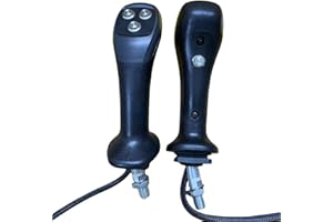 1pc Hydraulic Electric Control Lever Handle Glue Excavator refitted Wood Grabber clamp Four Buttons Joystick Crawler Crane(Ri