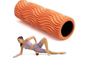 SUBCULTUREPICK Foam Roller - Muscle Massage Roller for Back Pain & Stretching - Ergonomic Wide Wave Textured - Deep Muscle Massage Pilates Yoga, Athletics, Fitness Exercise for Whole Body