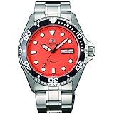 Orient Ray Raven II Automatic Orange Dial Mens Watch FAA02006M9