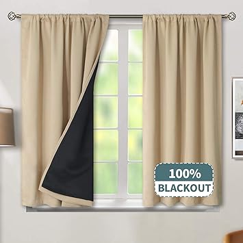 Amazon Com Bgment Thermal Insulated 100 Blackout Curtains For