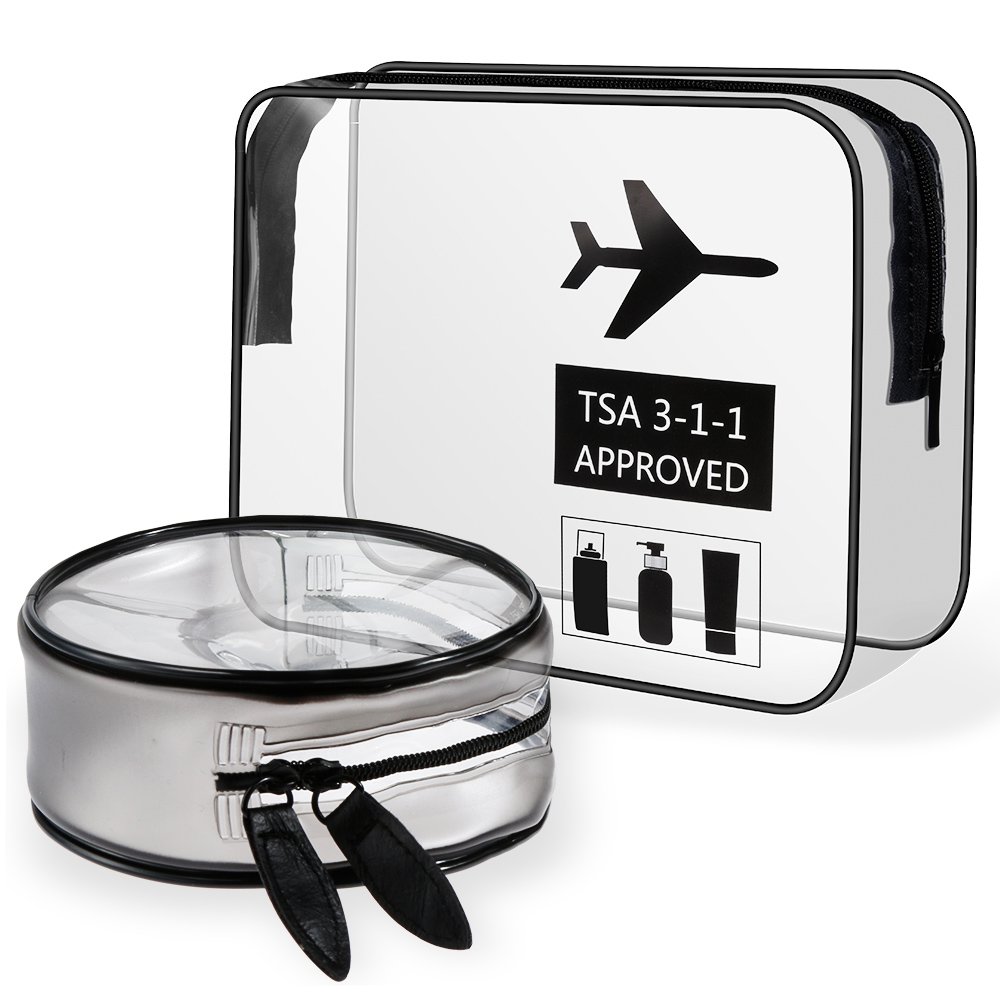 Neceser y bolsa de cosméticos que cumplen las pautas TSA.