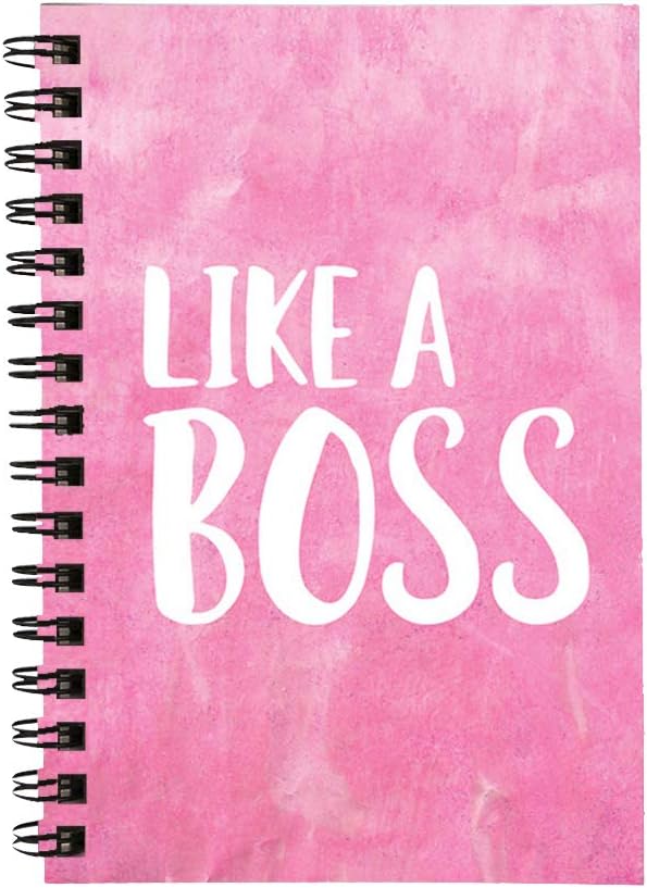 InstaNote Daily Planner A5 Size -160 Pages - 80 Dotted Left Hand Side 80 Printed Right Hand Side (Like a Boss)