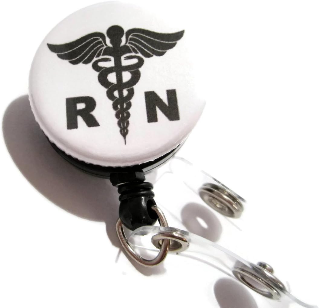 ATLanyards Rn Badge Reel, Registered Nurse Id Badge Holder