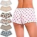 Curve Muse Women's Cotton Woven Boxer Shorts Underwear Panties-6Pack-Pack A-L/7