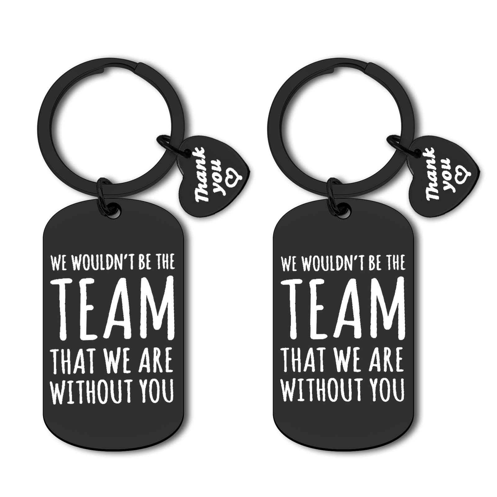 Thank You Gifts for Boss Coworker Coach Keyring Team Leader Supervisor Manager Appreciation Gift Birthday Christmas Retirement Gift for Soccer Baseball Swimming Coach Leader Appreciation Keychain 2Pcs