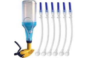 3-Pack Universal Fit 360° Spray Bottle Adapter – Tilted Nozzle Replacement, Weighted Tube, Upside Down Multi-Angle Sprayer fo