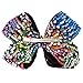 JOYOYO 8 Inches Bows For Girls Glitter Sequins Boutique Big Hair Bow Clips For Teens Toddlers Kids Children Accessory