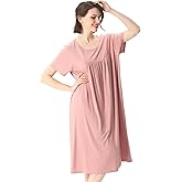 LovinPet Dresses For Women, Casual Plus Size Sleep Dresses for Women, Short Sleeve Nightgown,Soft Loungewear for Home,3XL-6XL