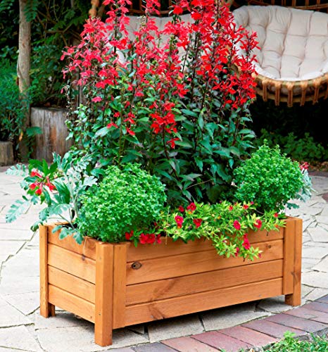 BOGATECO Pflanzkasten Pflanzkübel aus Holz | 80 x 38 cm | Eiche Braun | Blumen-Topf Perfekt für Garten, Terrasse & Balkon | Stabile und Robuste Konstruktion | Imprägniert | Mit Agro-Textil – Bild 6