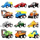Pull Back Vehicles,12 Pack Assorted Construction Vehicles and Race Car Toy,Yeonha Toys Vehicles Truck Mini Car Toy For Kids Toddlers Boys,Pull Back And Go Car Toy Play Set