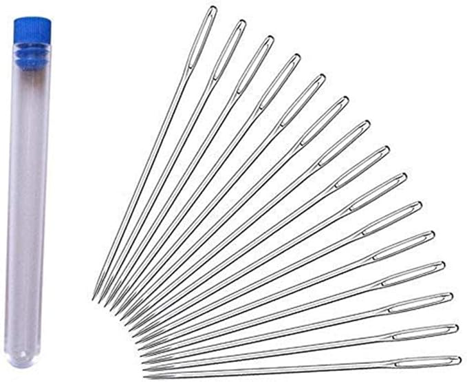 Needles with Large Eyes, 20 Pieces Sharp Point Needles Sewing Needles