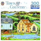 MasterPieces Town & Country The White Duck Inn - Inn with Pond Large 300 Piece EZ Grip Jigsaw Puzzle by Art Poulin