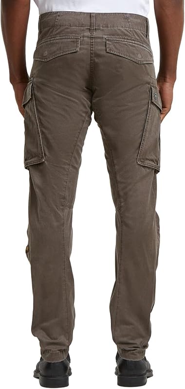Calças Rovic Zip 3D regulares afiladas para homens, tamanho: 33/32, cor castanha