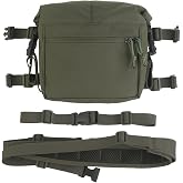 Tactical Chest Rig Expansion Pack,Large Capacity MOLLE Admin Open Top Pouch，Waist Bag Expansion Pack for Split Chest Pack