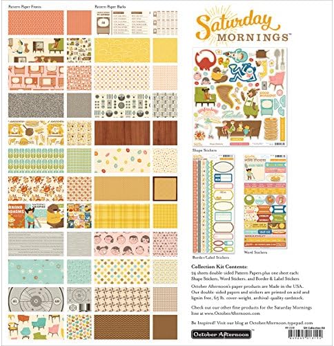October Afternoon Saturday Mornings Collection Kit, 12 x 12