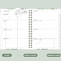 Planner 2025-2026, Weekly and Monthly Calendar