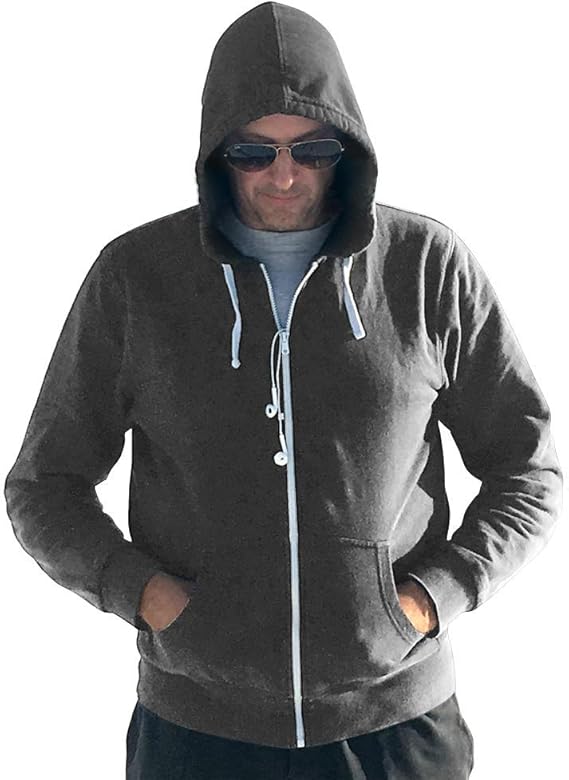 zip up hoodie with inside pocket