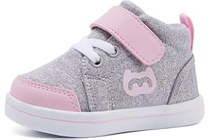 BMCiTYBM Baby Walking Shoes Boy Girl High Top Sneakers Infant First Shoes for Learning to Walk 6 9 12 18 24 Months