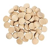 60 PCS 2 Inch Half Wood Balls, Split Wood Balls, Half Wooden Spheres, Half Round Balls, Suitable for Painting, Glass, Various Materials, DIY Jewelry Accessories and Craft Supplies, by GNIEMCKIN.