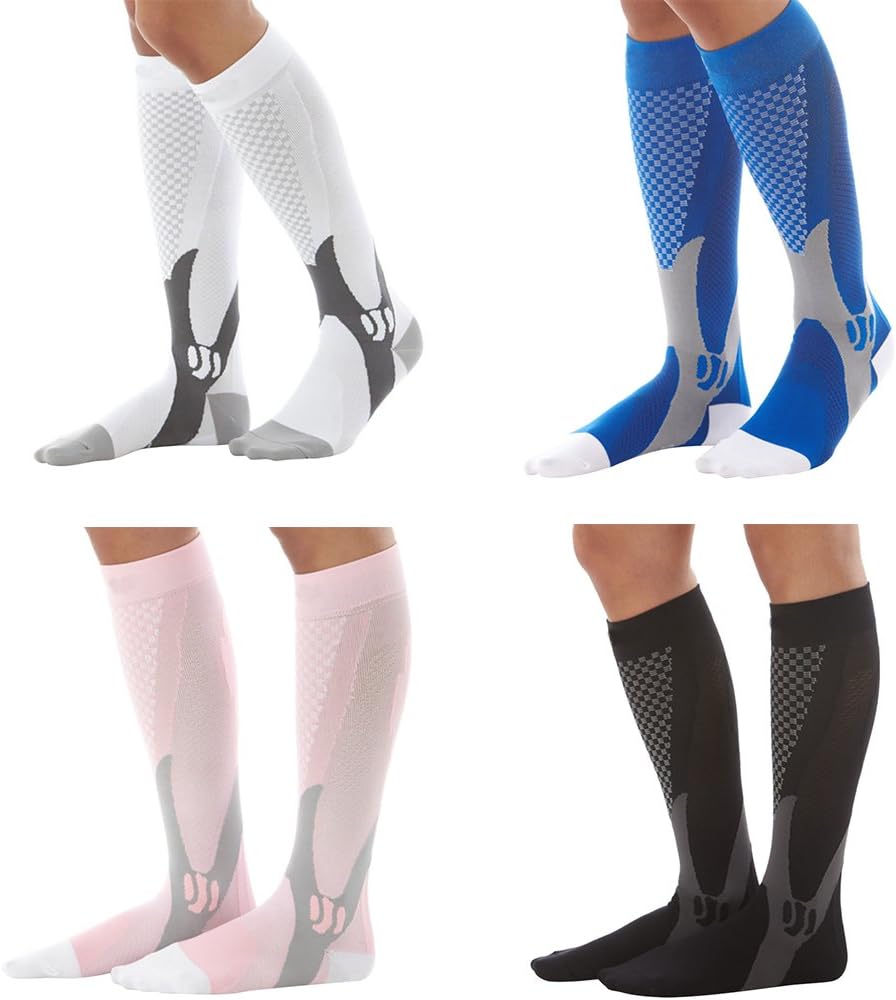 Forartjp スポーツ用ソックス 着圧 ハイソックス コンプレッション スポーツ ランニング