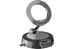 Magnet Phone Holder for Car & Desk, Strong Magnetic Phone Mount with Secure Lock, Universal 360° Rota-Table Phone Stand for D