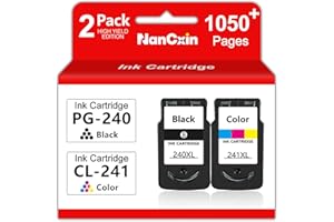 NanCxin PG-240XL CL-241XL Ink Cartridge Black Color Combo Pack Compatible with Canon 240XL 241XL for Pixma MG3620 MG3600 TS51