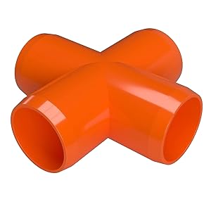 FORMUFIT F034CRX-OR-8 Cross PVC Fitting, Furniture Grade, 3/4