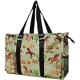 NGIL Utility Water Resistant Tote Bag, Top Zipper Closure, Perfect Gifts for Working Women, Nurses, Gym bag