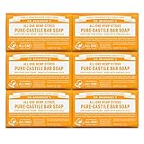 Dr. Bronner's - Pure-Castile Bar Soap (Citrus, 5 ounce, 6-Pack) - Made with Organic Oils, For Face, Body and Hair, Gentle and Moisturizing, Biodegradable, Vegan, Cruelty-free, Non-GMO