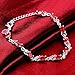 NYKKOLA Stunning Solid 925 Silver Beautiful Red Diamond Fashion Bracelet Chain