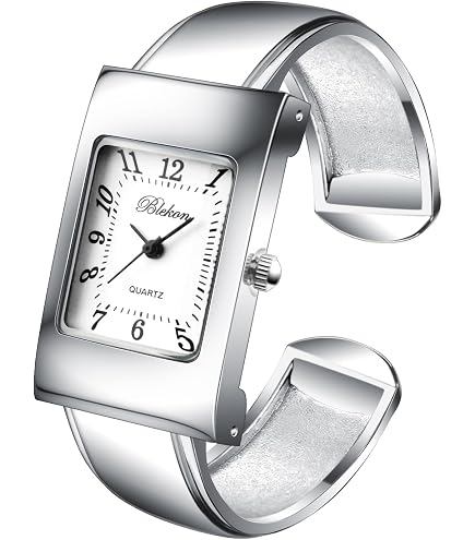 Amazon.com: Silver Tone Rectangle Case Easy to Read Small  display picture 3