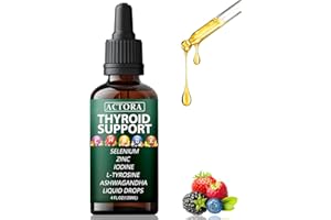savari Actora Thyroid Support Liquid Drops - with Selenium Zinc Iodine L-Tyrosine Ashwagandha,Multivitamin - for Hormonal Balance, Gut Health, Mood, Sleep Supportt - 4 fl. oz (120mL) (1pc)