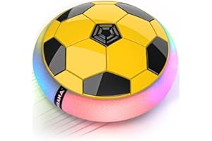 Mirana Air Football Smart - Hover Soccer Ball - Inbuilt Rechargeable Battery - Indoor Outdoor Toys with Attractive LED Light - Soft Foam Bumper Floating Disk - Birthday Gift for Boys and Girls
