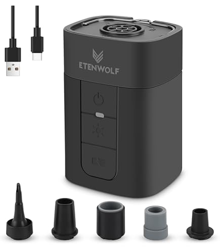 Pompe électrique à Ballon ETENWOLF P300 - 3200 MAh - Gonflage Et Dégonflage - Orange