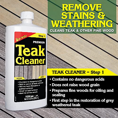 STAR BRITE Premium Teak Cleaner Restore, Renew & Refresh Old