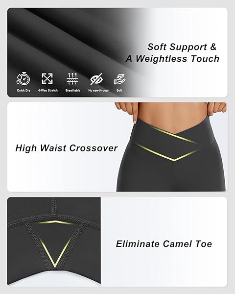 AOLIKS WOMEN’S FLARE LEGGINGS, HIGH WAISTED BOOTCUT YOGA PANTS TUMMY CONTROL BELL BOTTOM LEGGINGS