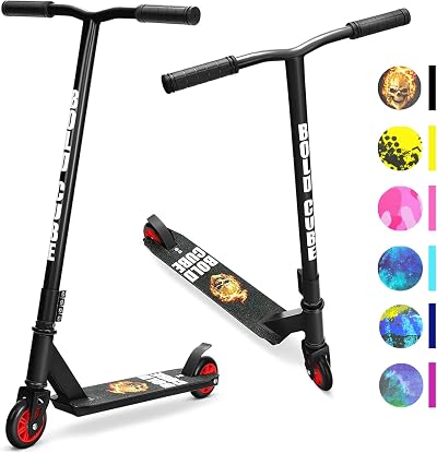 BOLDCUBE Stunt Scooter Black 8-12 Years Aluminium Deck ABEC 7 100mm