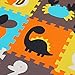 meiqicool Baby Crawling Mat Puzzle Play Foam Tiles Non Toxic Playmat Floor Mats for Tummy Time,JS049Z3010