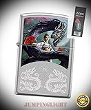 2919 Anne Stokes Woman & Dragon Satin Chrome Finish
