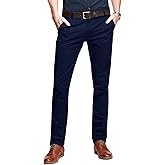 Match Mens Regular-Fit Casual Flat Front Chino Pants