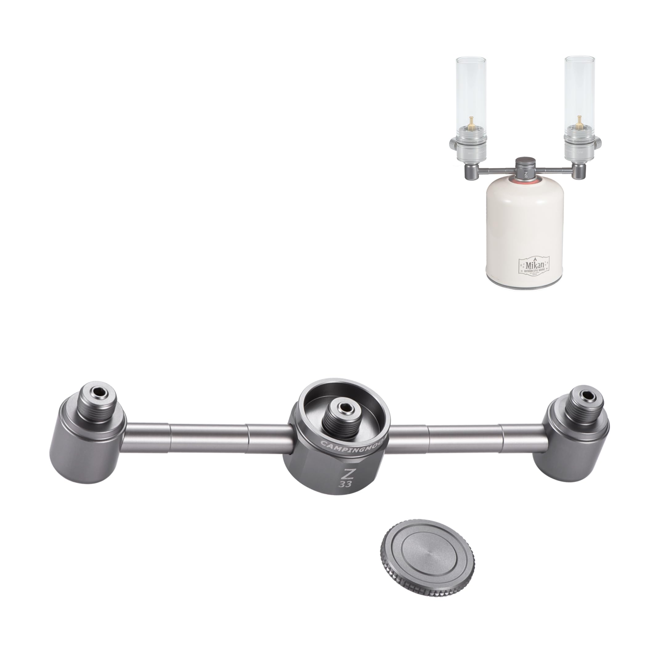 CAMPINGMOON 3 Outlet Adapter for EN417 Lindal Valve Canister Device Camping Lantern Z33