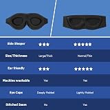 ALASKA BEAR Sleep Mask Side Sleepers Cup-Shaped Extra-Soft 100% Blackout view 5