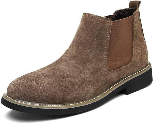 Amazon スエード サイドゴアブーツ メンズ 大きいサイズ チェルシーブーツ カジュアル ビジネスシューズ スウェード 革靴 秋冬 ボア 冬 ブーツ ショートブーツ メンズ靴 紳士靴 男性用 黒 灰 ドドシューズ ブーツ