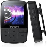 Yoton MP3 Player with Bluetooth, Max 64GB, HiFi, Clip, TF Card Required | FM Radio, Independent Volume Control, Earphones Included