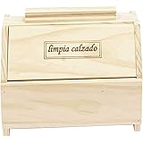 Caja Para Limpiar Zapatos Madera Decorada: Amazon.es: Hogar