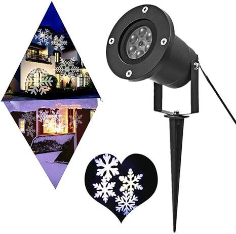 Proiettore Luci Natalizie In Movimento.Proiettore Di Luce Di Natale Unuber Proiettore Luce In Movimento Bianco Faretto Faretto A Lume Lampada Natale Holiday Garden Decorazione Della Parete Di Casa Amazon It Illuminazione