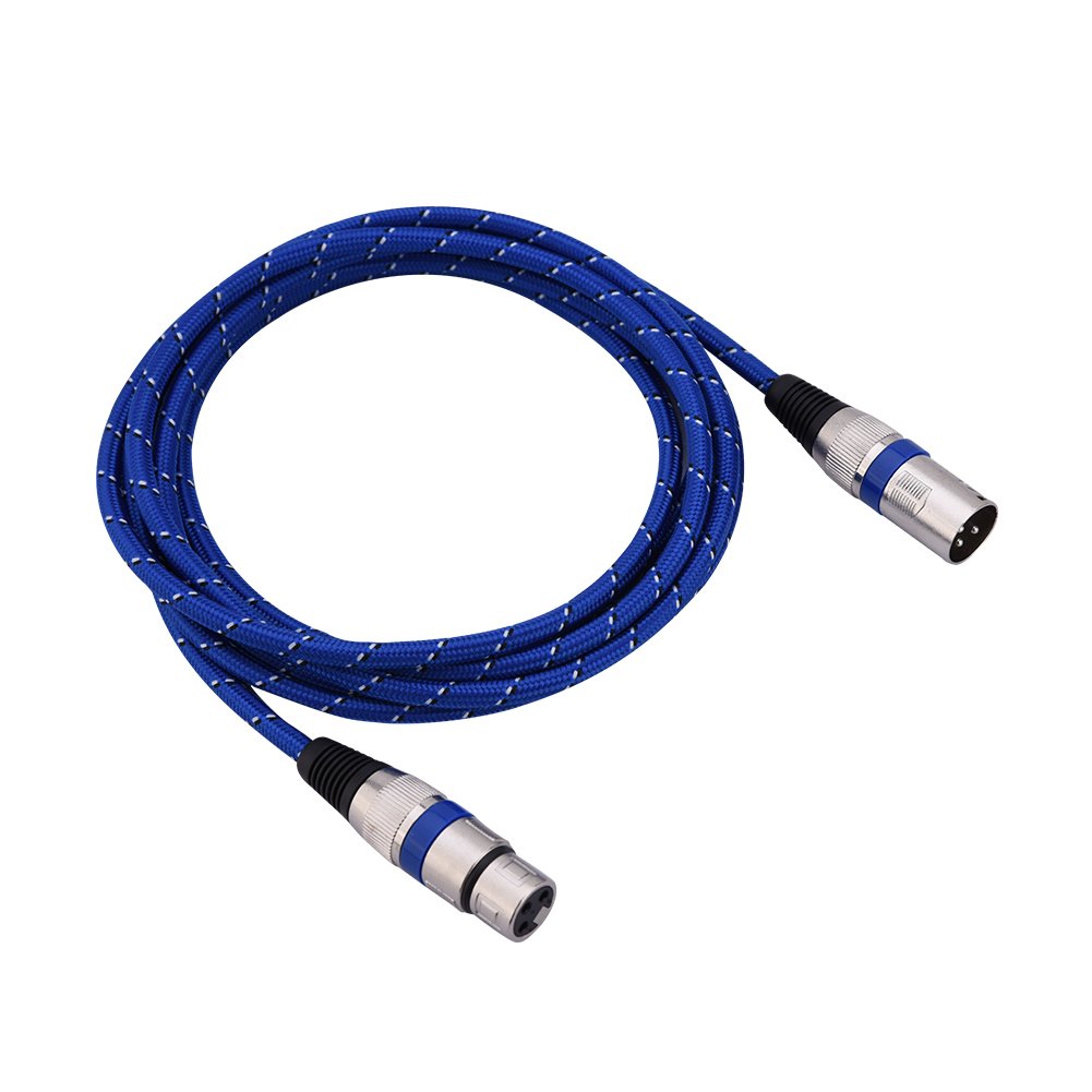 Zerone XLR Cables Male to Female 1/1.8/3/5/10/15/20m Micro Cable Lead Mini XLR 3Pin Audio Cable Balanced XLR/Mic Patch Cable For Amplifiers Microphones Mixer (3m)